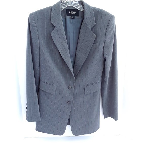 Express Stretch Pinstripe Suit Jacket & Dress - Picture 8 of 11